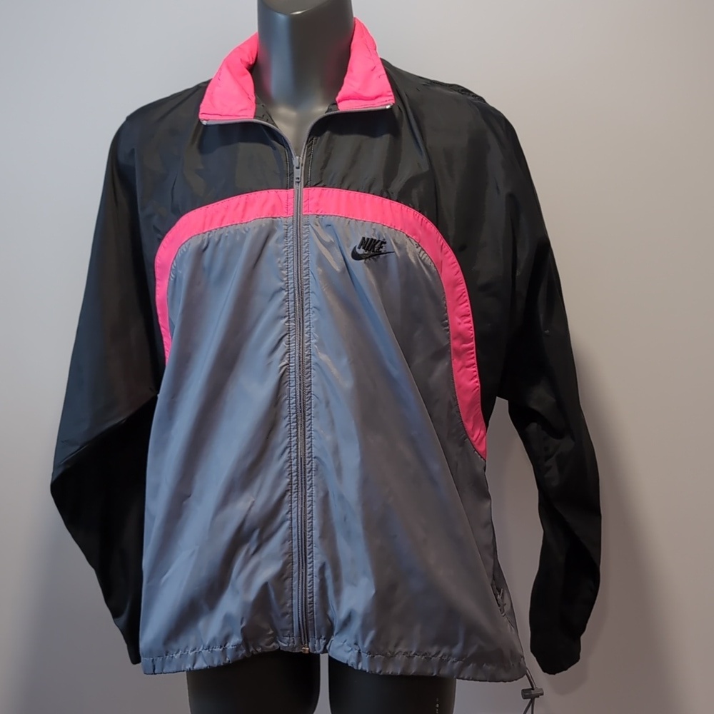 Vintage Nike Black And Grey Windbreaker